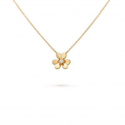 VAN CLEEF ARPELS FRIVOLE PENDANT, MINI MODEL - YELLOW GOLD, DIAMOND  VCARP0J100